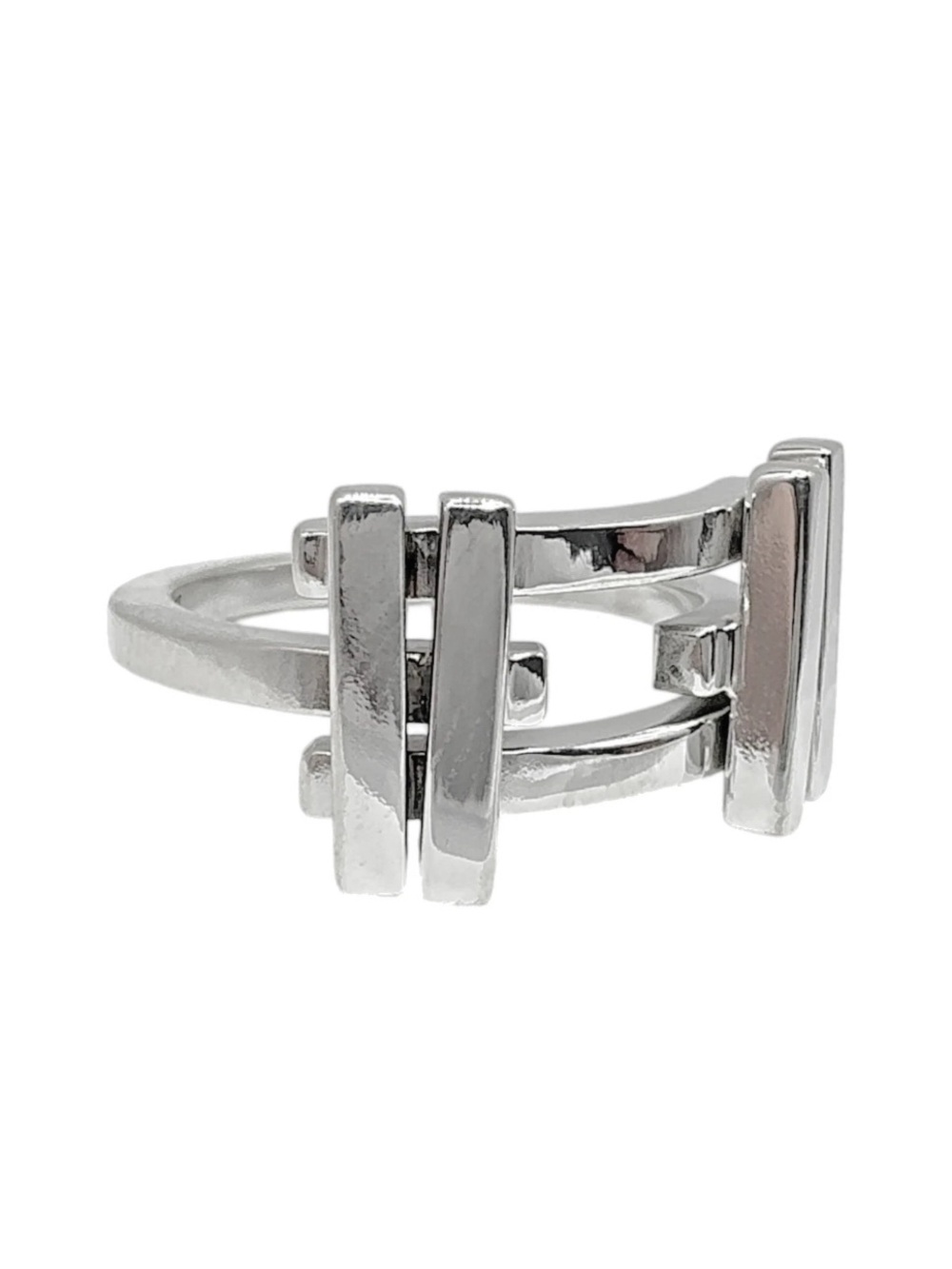 Tiffany & Co Frank Gehry Sterling Silver 925 Axis Ring Size 6, 3.3 dwt - Picture 2 of 5